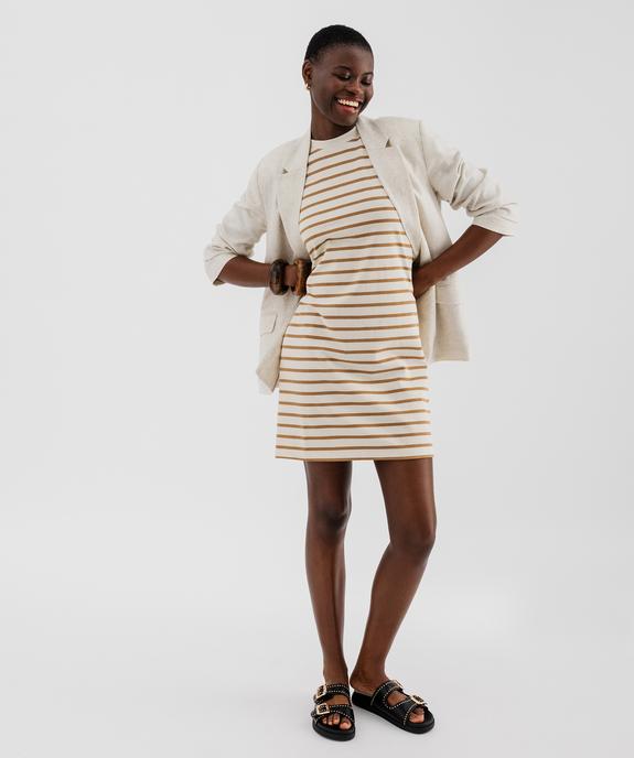 Robe droite sans manches à rayures femme vue1 - GEMO(FEMME PAP) - GEMO