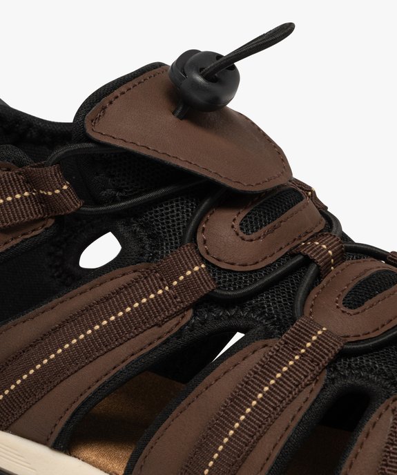 Chaussures confort ouvertes à lacets élastiques homme vue6 - G'FLEX - GEMO