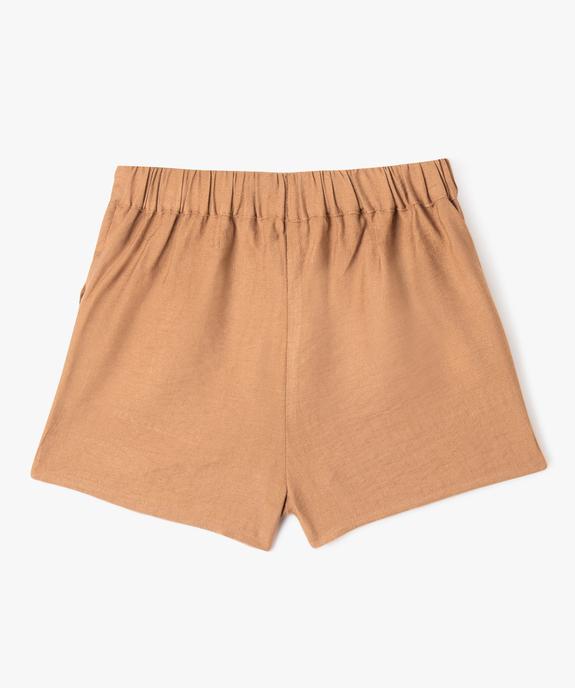 Short en toile fluide fille vue4 - GEMO 4G FILLE - GEMO