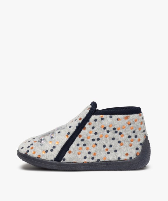 Chaussons bébé fille bottillons à pois brillants – LuluCastagnette vue3 - LULU CASTAGNETT - GEMO