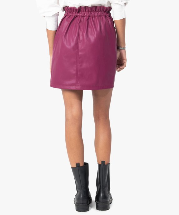 Jupe femme avec ceinture élastiquée froncée vue3 - GEMO(FEMME PAP) - GEMO