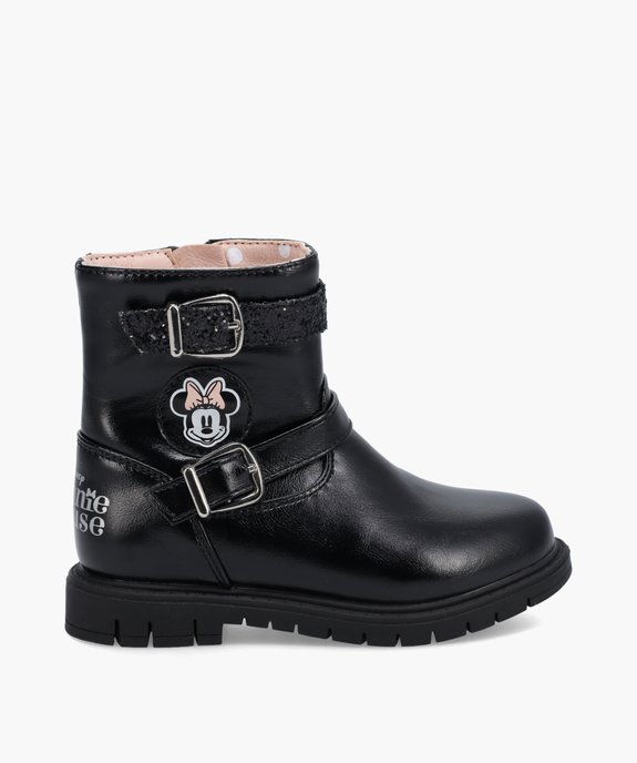 Bottines fille unies à semelle crantée – Minnie vue1 - MINNIE - GEMO
