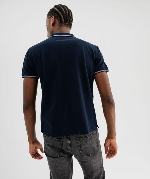 Polo manches courtes en coton homme vue3 - GEMO 4G HOMME - GEMO