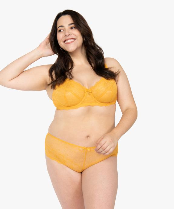 Shortie femme grande taille en tulle et dentelle vue3 - GEMO(HOMWR FEM) - GEMO