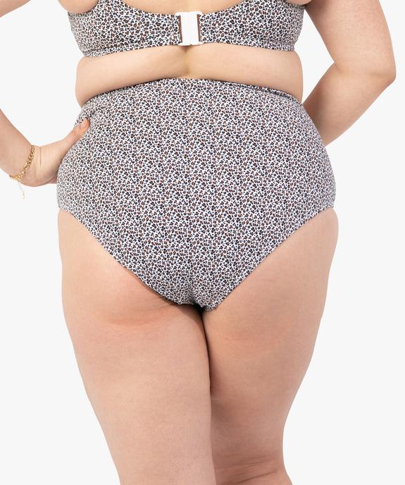 Bas de maillot de bain femme grande taille avec taille haute vue2 - GEMO (PLAGE) - GEMO