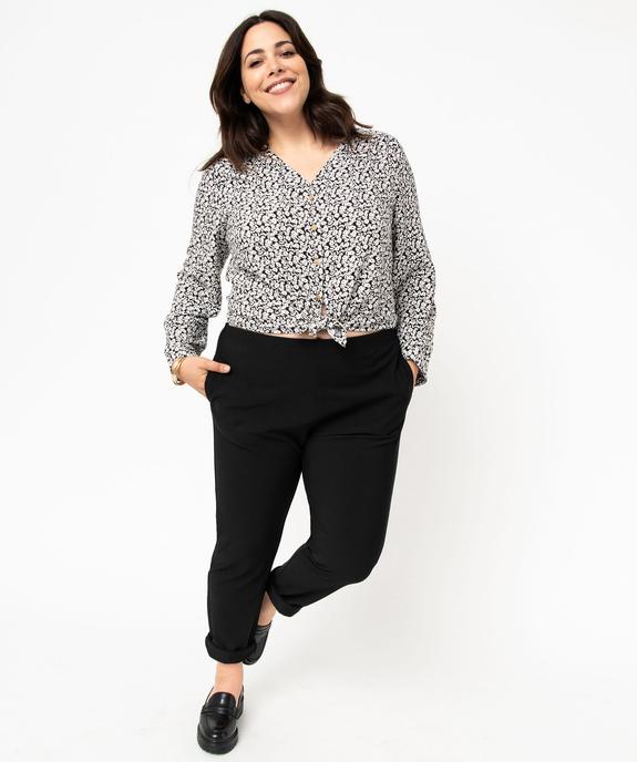 Chemise à manches longues imprimée femme grande taille vue5 - GEMO 4G GT - GEMO