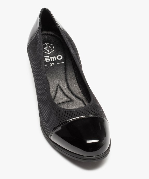 Escarpins confort femme à talon et bout vernis vue5 - GEMO (CONFORT) - GEMO