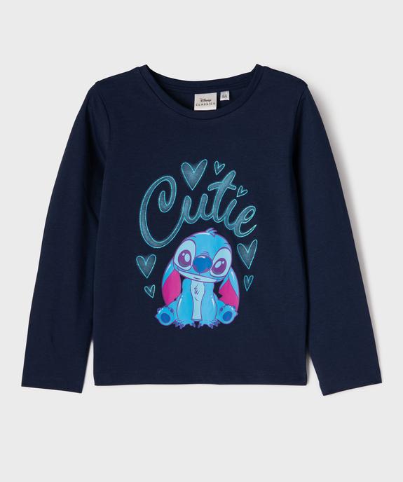 Tee-shirt manches longues imprimé fille - Stitch vue1 - LILO & STITCH - GEMO