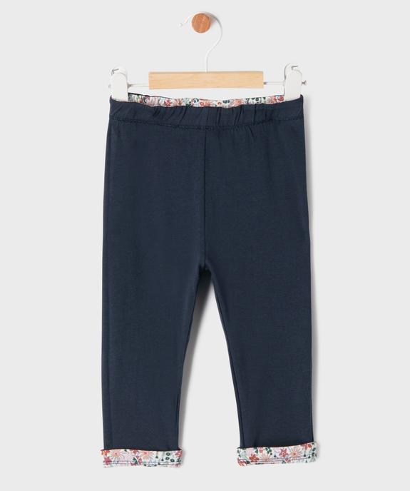 Legging réversible uni et imprimé bébé fille vue4 - GEMO 4G BEBE - GEMO