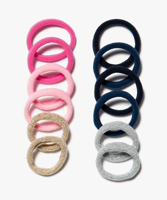Élastiques à cheveux en mousse unis et pailletés (lot de 12) vue1 - GEMO (ACCESS) - GEMO