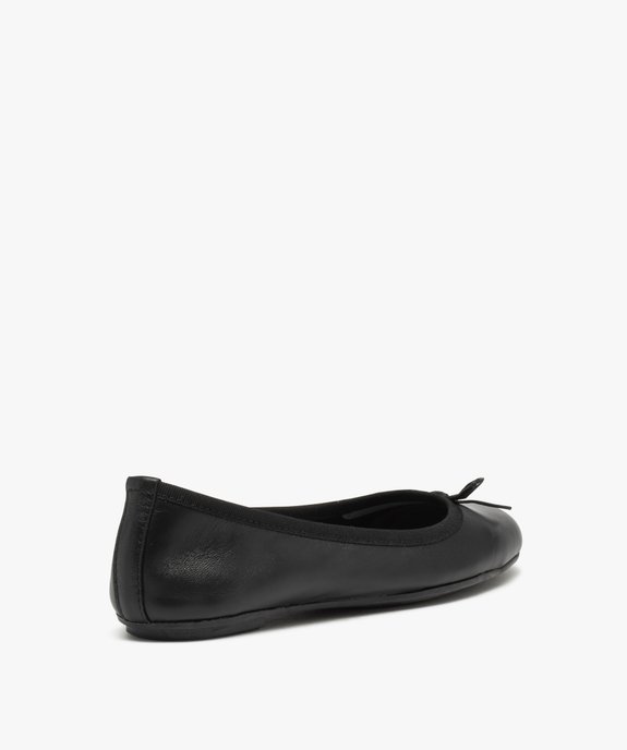 Ballerines plate dessus en cuir femme - Tanéo vue4 - TANEO - GEMO
