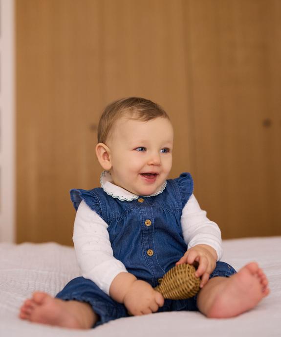 Combinaison longue en chambray bébé fille - LuluCastagnette vue6 - LULUCASTAGNETTE - GEMO