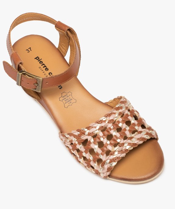 Sandales femme à talon et brides tressées cuir – Pierre Cardin  vue5 - PIERRE CARDIN D - GEMO