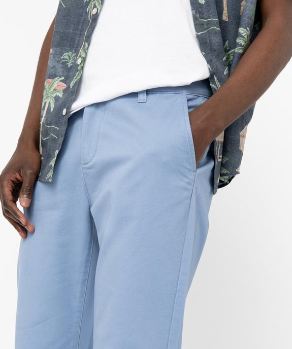 Pantalon chino en coton stretch uni homme vue5 - PREMIER PRIX BY GEMO - GEMO