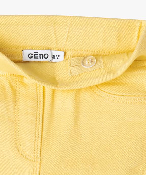 Pantalon bébé fille slim uni à taille élastiquée  vue2 - GEMO 4G BEBE - GEMO