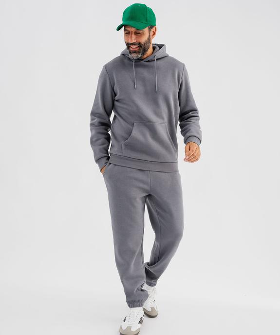 Sweat à capuche en molleton doux homme vue4 - GEMO 4G HOMME - GEMO