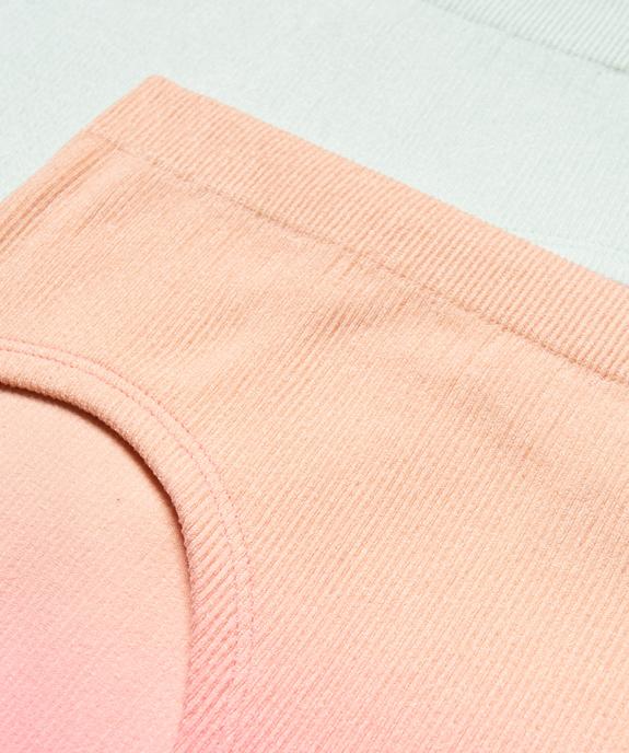 Shorty uni en maille côtelée fille (lot de 2) vue2 - GEMO (JUNIOR) - GEMO