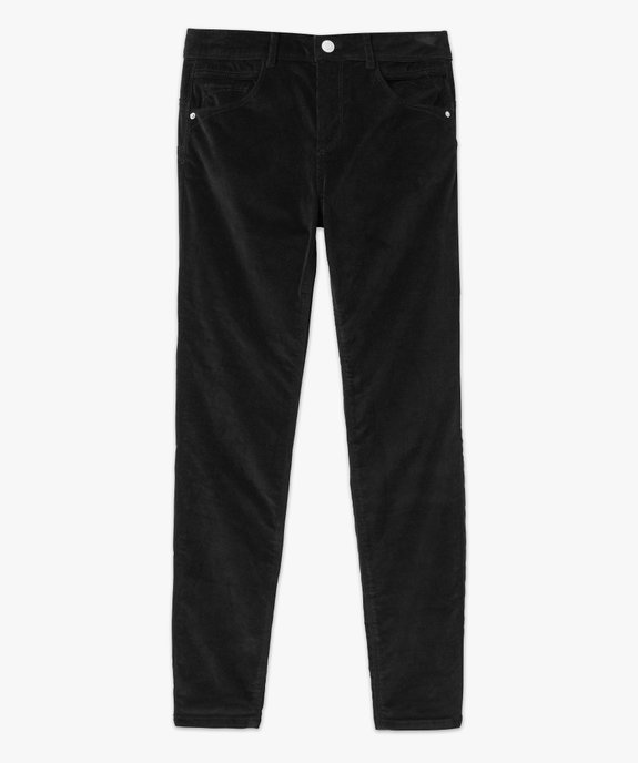 Pantalon femme en velours coupe slim vue4 - GEMO(FEMME PAP) - GEMO