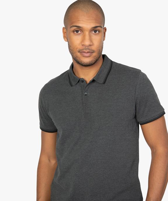 Polo homme à manches courtes 100% coton bio vue2 - GEMO (HOMME) - GEMO