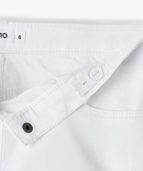 Short en coton stretch avec revers fille vue2 - GEMO (JUNIOR) - GEMO
