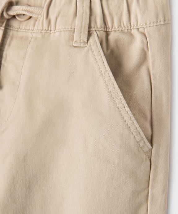 Pantalon chino Regular taille élastique garçon vue4 - GEMO 4G GARCON - GEMO