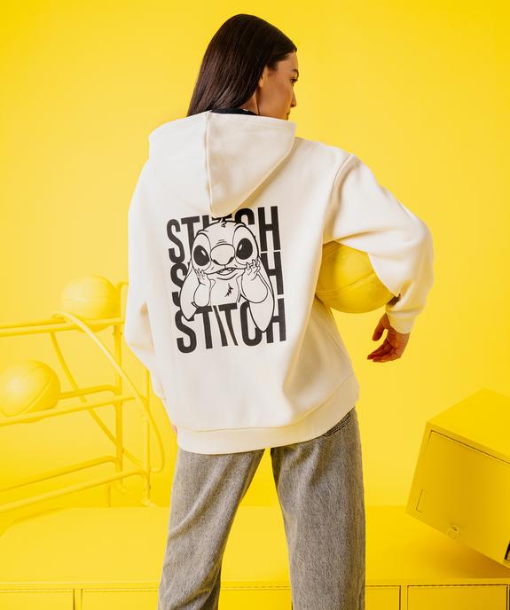 Sweat à capuche en molleton imprimé devant et dos femme - Stitch vue2 - LILO & STITCH - GEMO