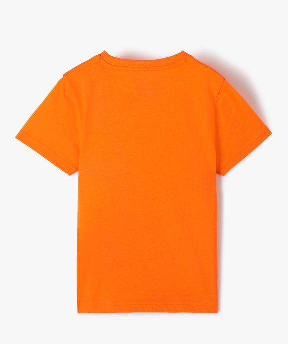 Tee-shirt à manches courtes en coton uni garçon vue3 - GEMO (ENFANT) - GEMO