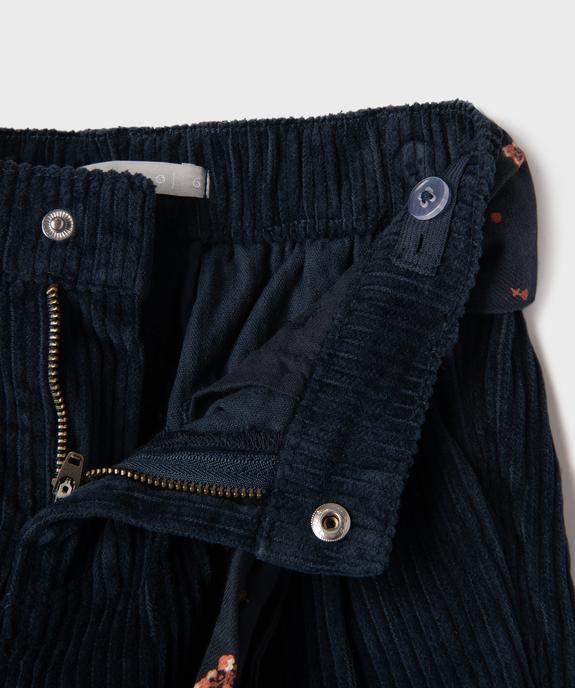 Short en velours côtelé à taille haute et ceinture à nouer fille - LuluCastagnette vue2 - LULUCASTAGNETTE - GEMO