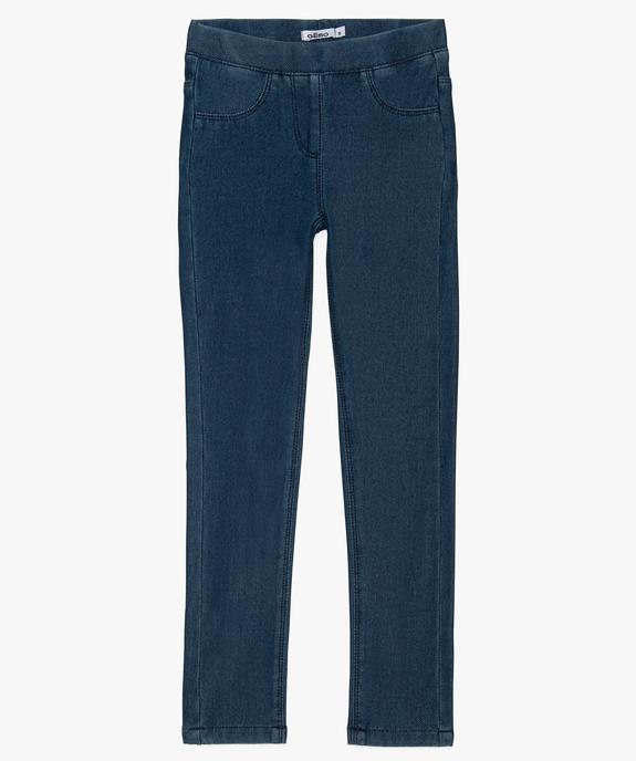 Jegging fille en stretch avec taille élastiquée vue2 - GEMO (ENFANT) - GEMO