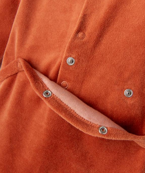 Pyjama en velours bébé avec message sur le buste vue3 - GEMO(BB COUCHE) - GEMO