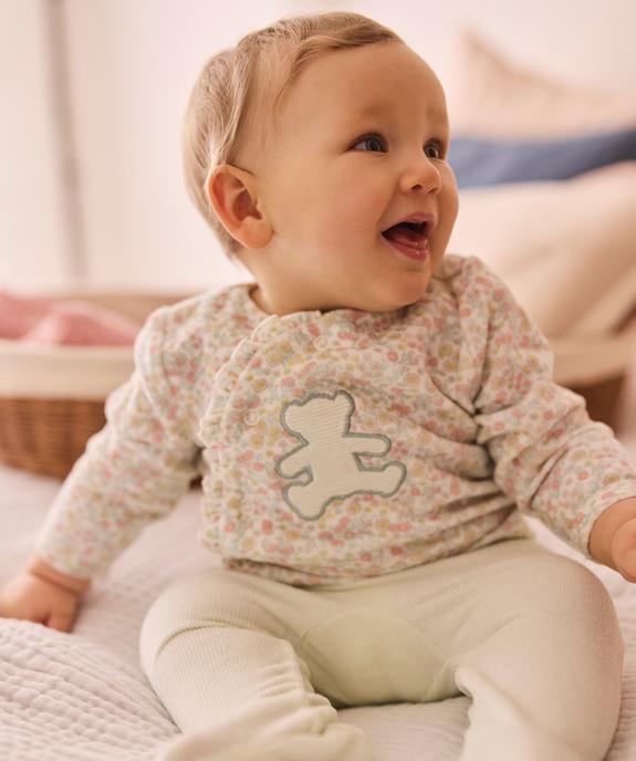 Pyjama 2 pièces en velours bébé fille - LuluCastagnette vue1 - LULUCASTAGNETTE - GEMO