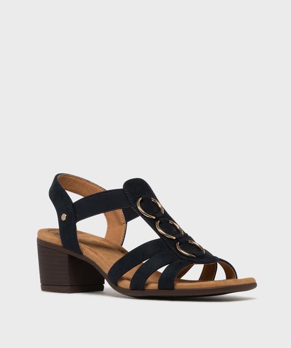 Sandales confort à brides et anneaux métalliques femme vue2 - G'FLEX - GEMO