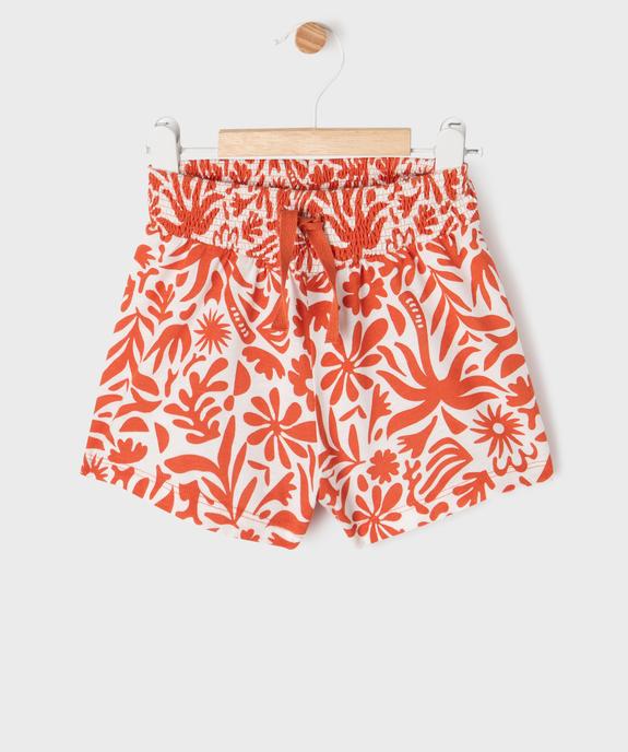 Short imprimé en maille bébé fille vue1 - GEMO 4G BEBE - GEMO