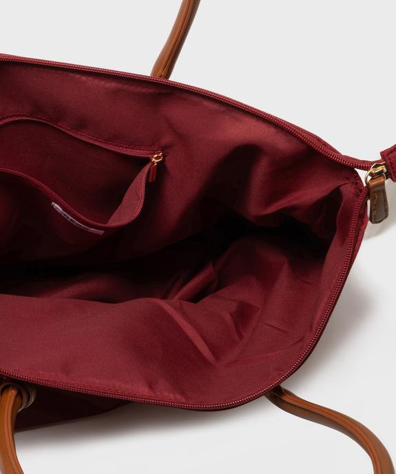 Sac à main zippé forme cabas à grandes anses femme  vue3 - GEMO (ACCESS) - GEMO