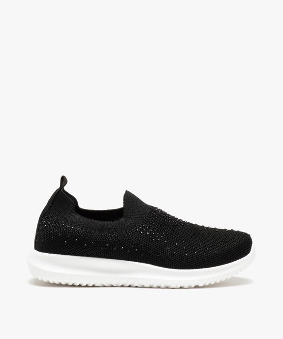 Baskets fille running unies à strass et sans lacets  vue1 - GEMO (ENFANT) - GEMO
