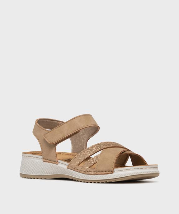 Sandales confort avec brides pailletées femme vue2 - G'FLEX - GEMO