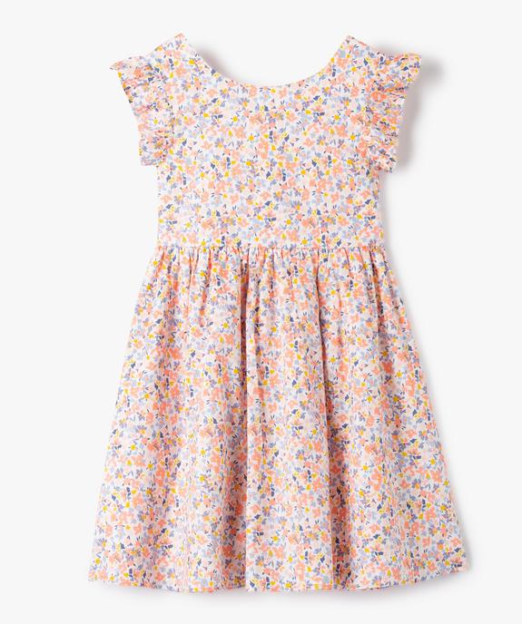 Robe de cérémonie fille à motifs fleuris avec jupon vue1 - GEMO (ENFANT) - GEMO
