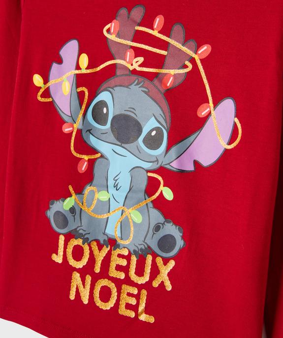 Tee-shirt manches longues spécial Noël motif Stitch fille - Disney vue2 - LILO & STITCH - GEMO