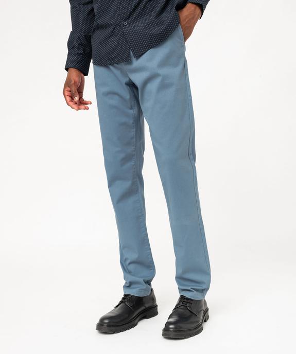 Pantalon chino coupe Slim en coton homme vue1 - GEMO 4G HOMME - GEMO