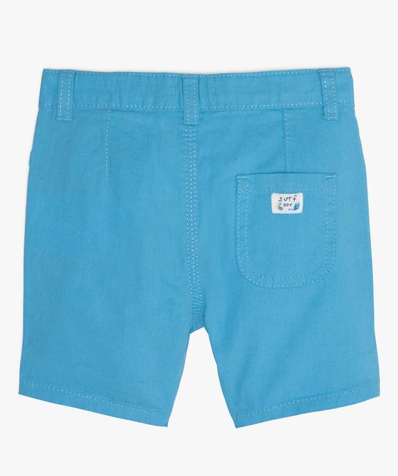 Short bébé garçon en toile fine taille haute vue3 - GEMO(BEBE DEBT) - GEMO