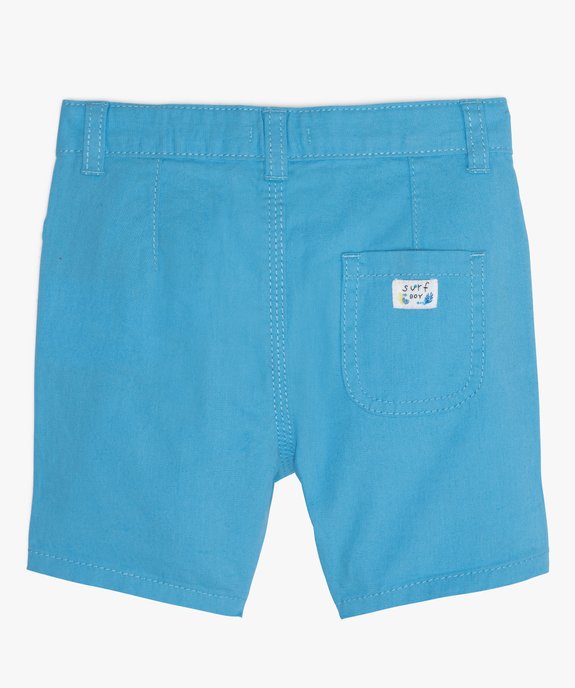 Short bébé garçon en toile fine taille haute vue3 - GEMO(BEBE DEBT) - GEMO