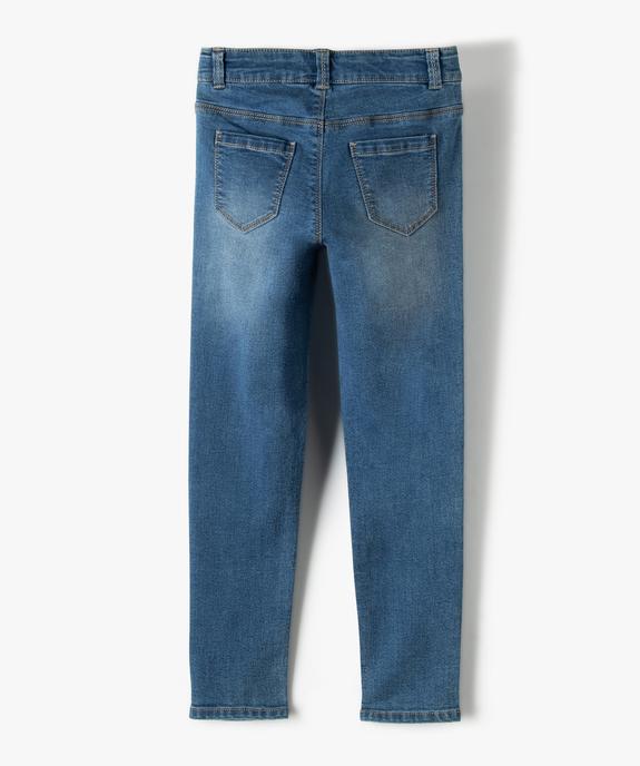 Jean fille coupe Slim taille+large en matière extensible vue3 - GEMO (ENFANT) - GEMO