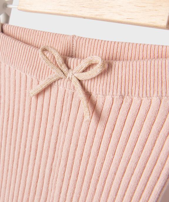 Pantalon en maille côtelée coupe flare bébé fille vue2 - GEMO(BEBE DEBT) - GEMO