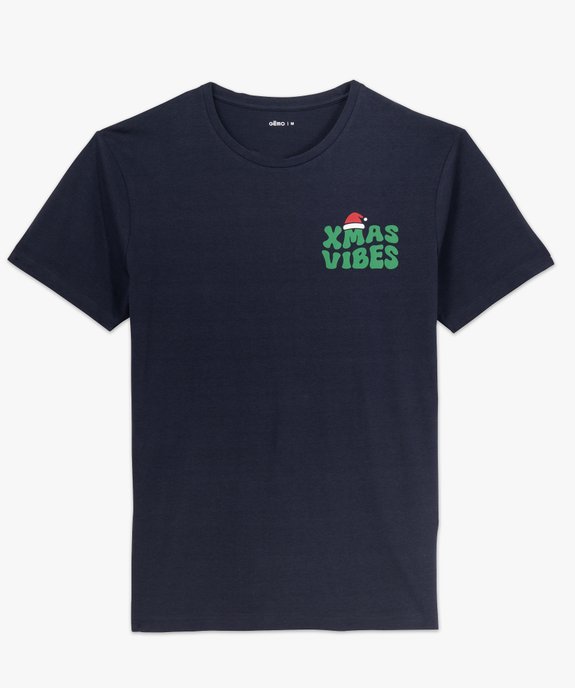 Tee-shirt de Noël avec inscription poitrine homme vue4 - GEMO (HOMME) - GEMO