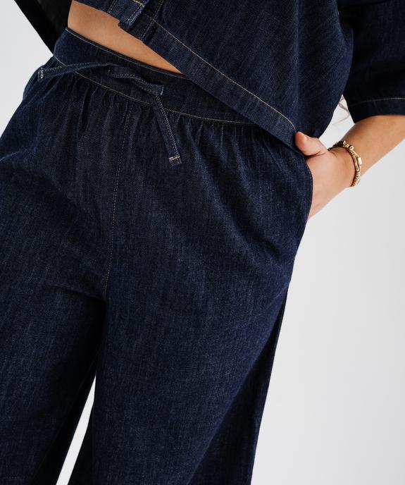 Pantacourt en jean brut coupe large femme grande taille vue2 - GEMO (G TAILLE) - GEMO