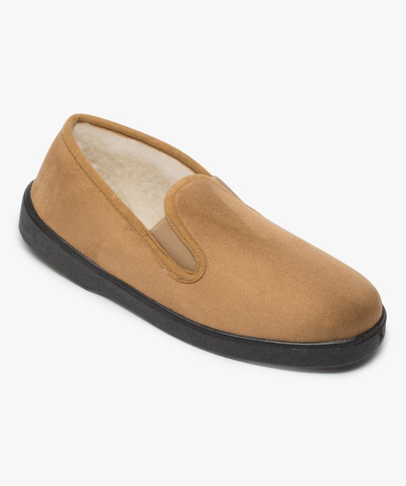  Chaussons homme unis avec doublure chaude vue5 - THERITEX - GEMO