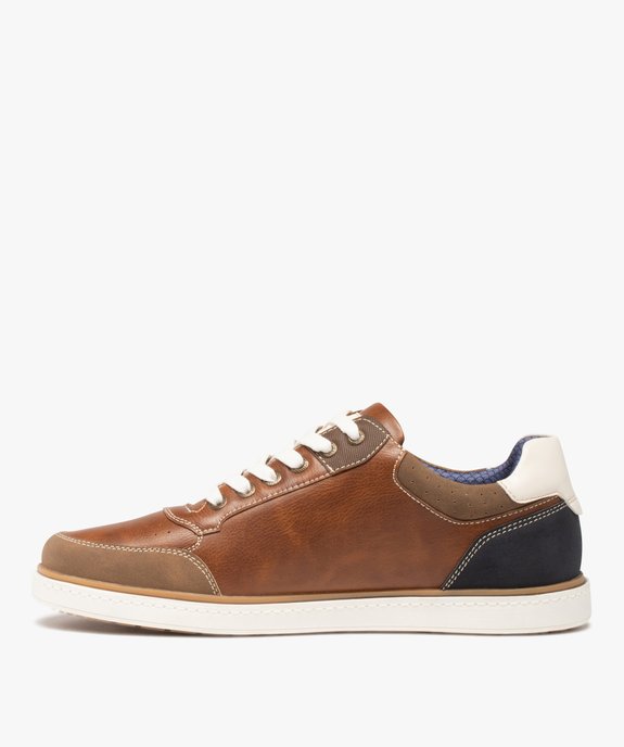 Baskets homme citadines à lacets vue3 - GEMO (CASUAL) - GEMO