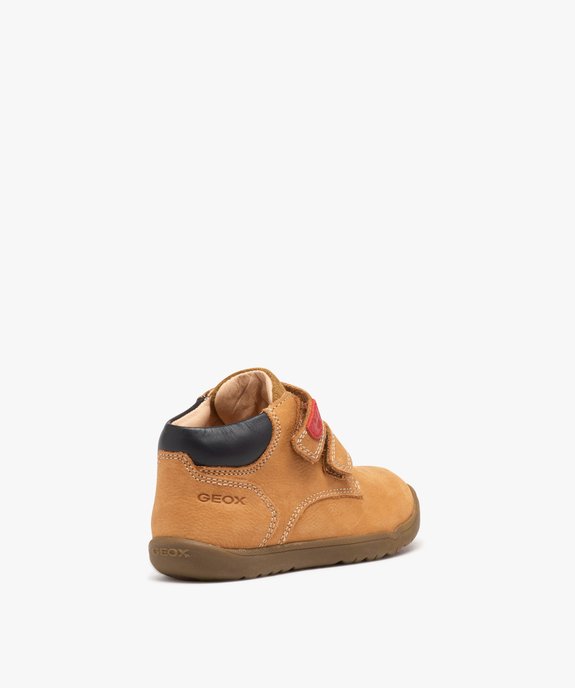 Chaussures premiers pas bébé garçon unies en suédine - Geox vue4 - GEOX - GEMO