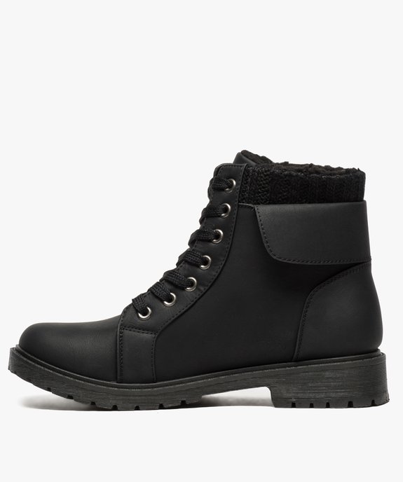 Bottines femme à lacets  vue3 - GEMO (CASUAL) - GEMO
