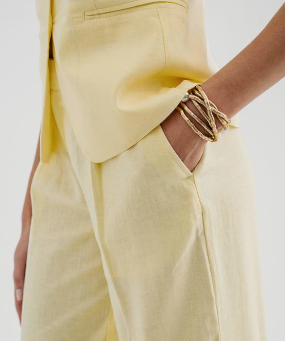 Pantalon ample en viscose et lin femme vue2 - GEMO(FEMME PAP) - GEMO